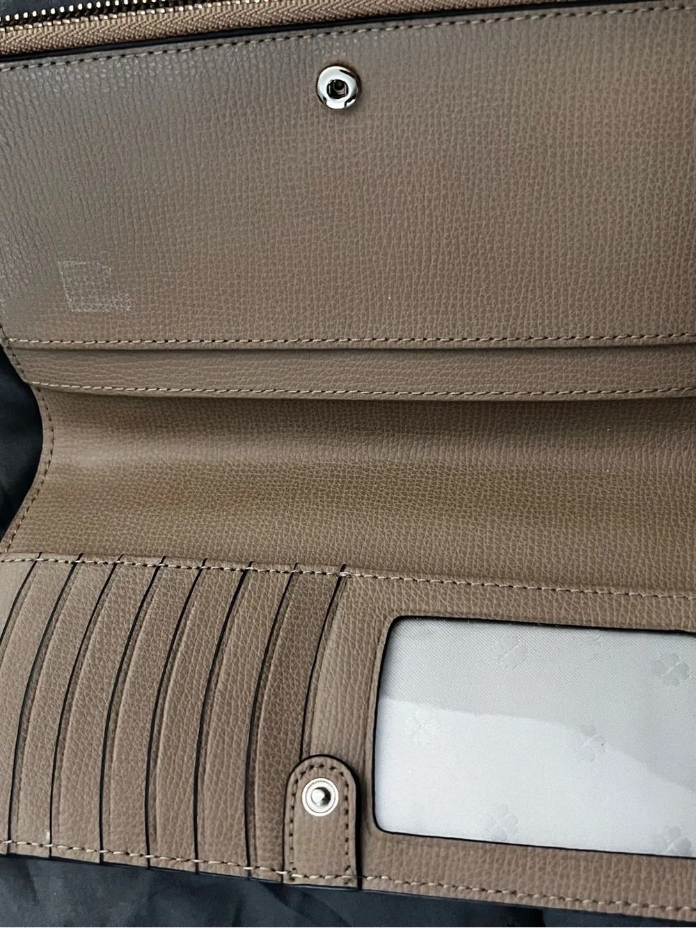kate spade New York Taupe Leather Wristlet
